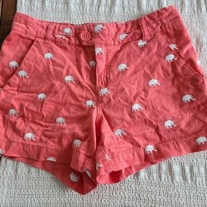Women's Size 2 Elephant Salmon-Color Shorts
